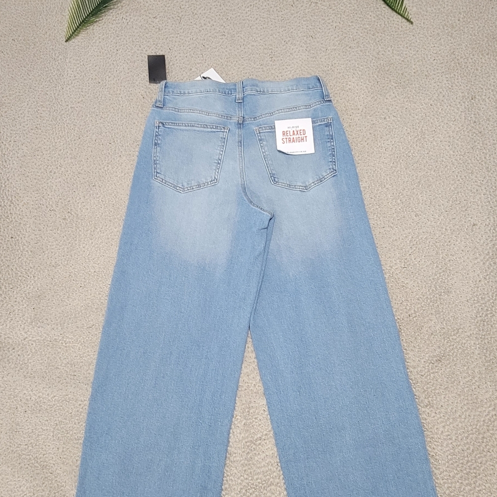 Celebrity Pink Hi-Rise Relaxed Straight Blue Jeans Size 5/27‎ - Picture 11 of 13